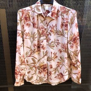 Women’s cream color floral blouse